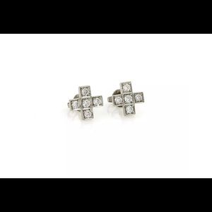 Pair of Tiffany & Co Platinum and Diamond Earrings